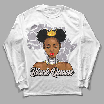 Jordan 2 Cement Grey DopeSkill Long Sleeve T-Shirt Black Queen Graphic Streetwear - White