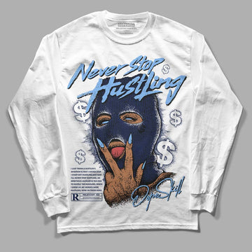 Jordan 5 Midnight Navy DopeSkill Long Sleeve T-Shirt Never Stop Hustling Graphic Streetwear 