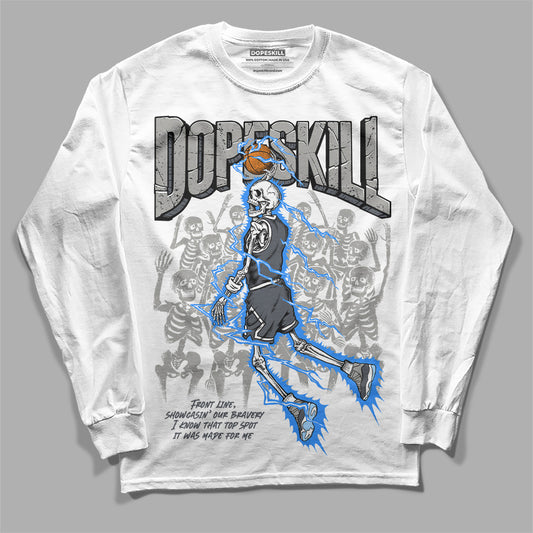Jordan 11 Cool Grey DopeSkill Long Sleeve T-Shirt Thunder Dunk Graphic Streetwear - White 
