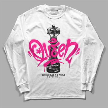 Jordan 1 Low GS “Fierce Pink”  DopeSkill Long Sleeve T-Shirt Queen Chess Graphic Streetwear - White 