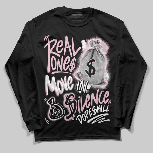 Jordan 5 OG “35th Anniversary” DopeSkill Long Sleeve T-Shirt Real Ones Move In Silence Graphic Streetwear - Black