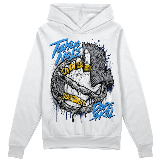 Jordan 3 "Midnight Navy" DopeSkill Hoodie Sweatshirt Takin No L's Graphic Streetwear - White