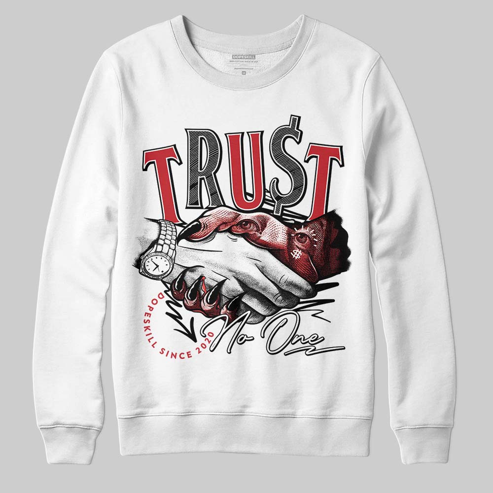 Jordan 1 Low OG "Chicago" DopeSkill Sweatshirt Trust No One Graphic Streetwear - White