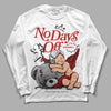 Jordan 1 Retro Low "Black Toe" DopeSkill Long Sleeve T-Shirt New No Days Off Graphic Streetwear - WHite