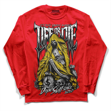 Jordan 4 Red Thunder DopeSkill Red Long Sleeve T-Shirt Life or Die Graphic Streetwear