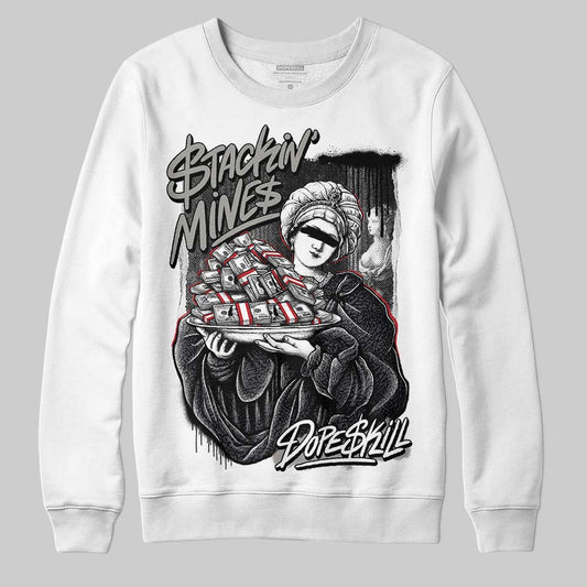 Jordan 3 Retro Black Cat DopeSkill Sweatshirt Stackin Mines Graphic Streetwear - WHite