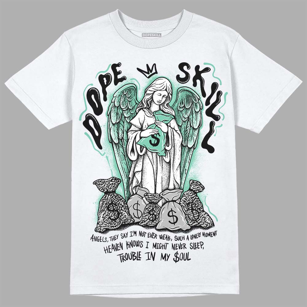 Jordan 3 "Green Glow" DopeSkill T-Shirt Angels Graphic Streetwear - White 