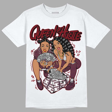 Jordan 5 Retro Burgundy (2023) DopeSkill T-Shirt Queen Of Hustle Graphic Streetwear - White 