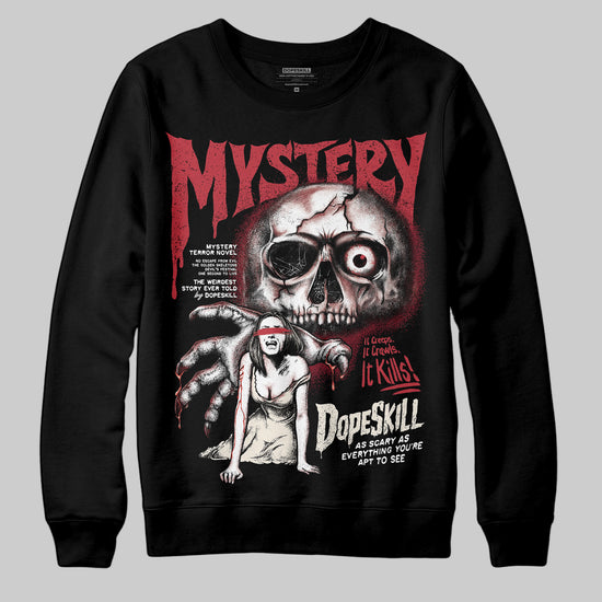 Jordan 4 “Sierra Red" DopeSkill Sweatshirt Mystery Ghostly Grasp Graphic Streetwear - Black