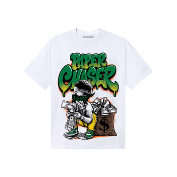 Green Sneakers DopeSkill T-Shirt Paper Chaser Boy Graphic Streetwear - White