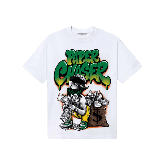 Green Sneakers DopeSkill T-Shirt Paper Chaser Boy Graphic Streetwear - White