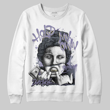 Jordan 5 Retro Low Indigo Haze DopeSkill Sweatshirt Hold My Own Graphic Streetwear - White