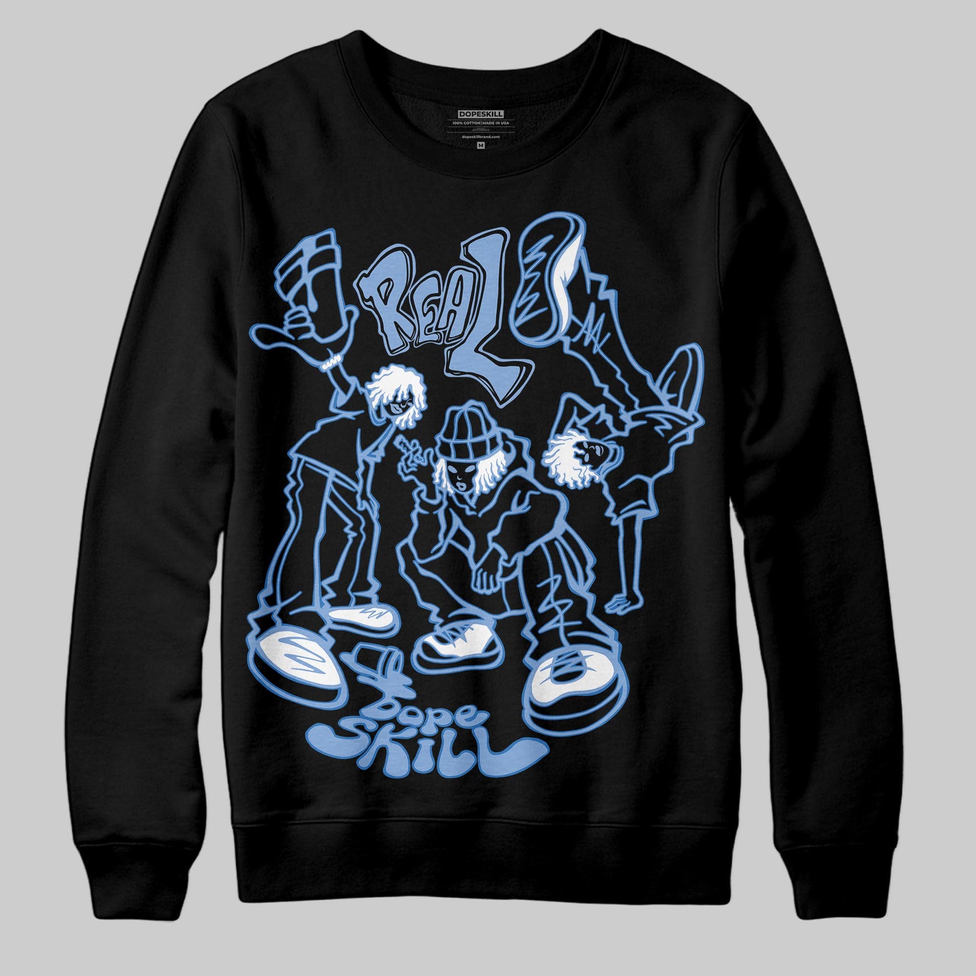 Jordan 4 WMNS 'Forget Me Not' DopeSkill Sweatshirt Real Y2K Players Graphic Streetwear - Black