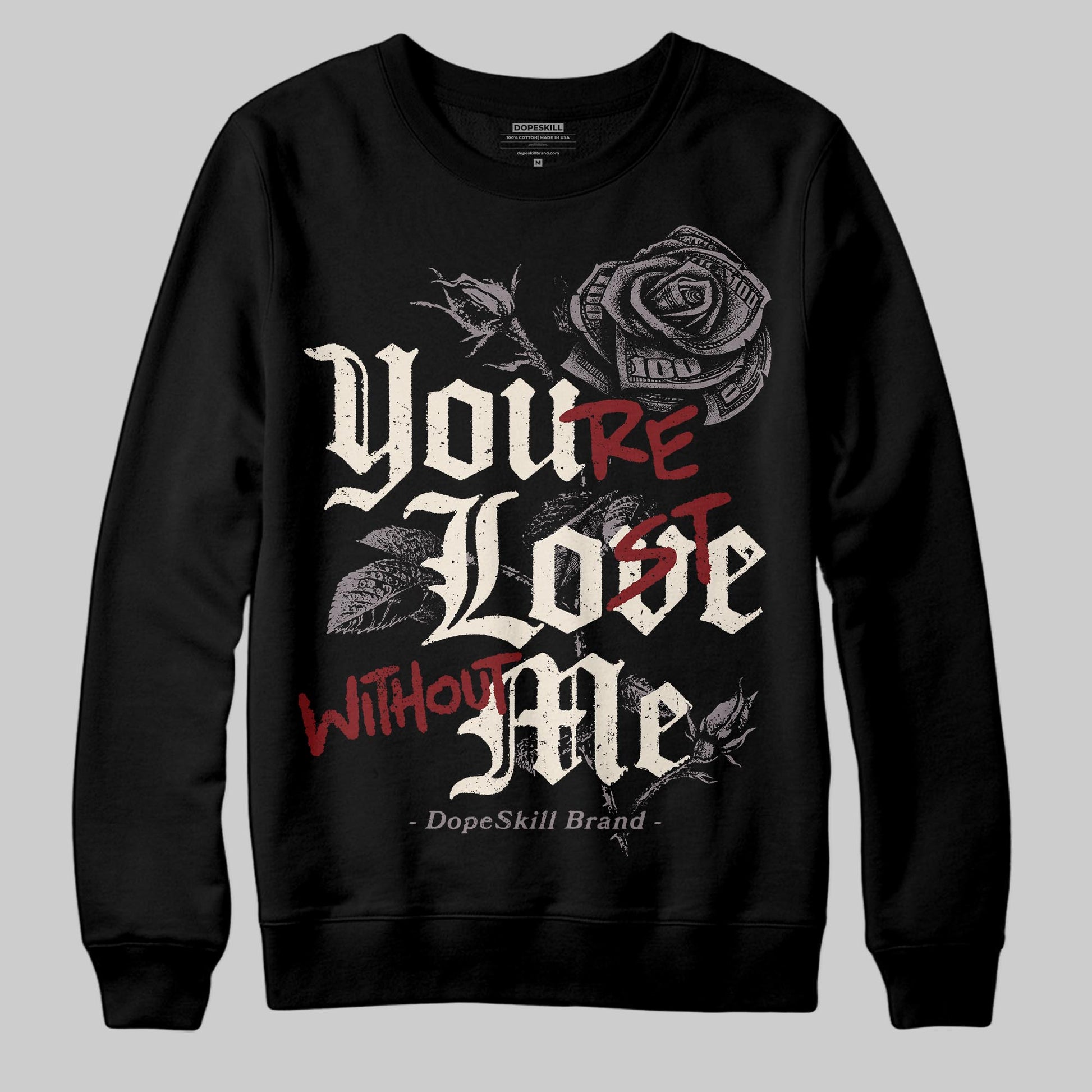 A Ma Maniére x Air Jordan 6 Retro “Smoky Mauve”⁠ DopeSkill Sweatshirt You’re Lost Without Me Graphic Streetwear - black