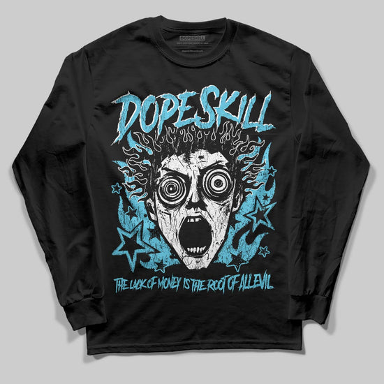 Jordan 11 Retro Gamma Blue (2025) DopeSkill Long Sleeve T-Shirt Root of Evil Graphic Streetwear - Black