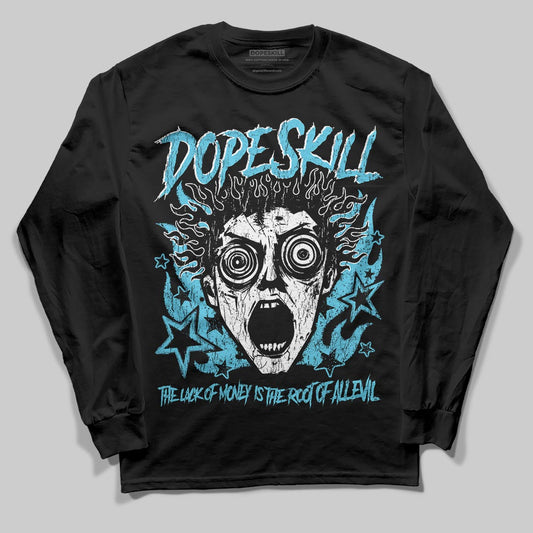 Jordan 11 Retro Gamma Blue (2025) DopeSkill Long Sleeve T-Shirt Root of Evil Graphic Streetwear - Black