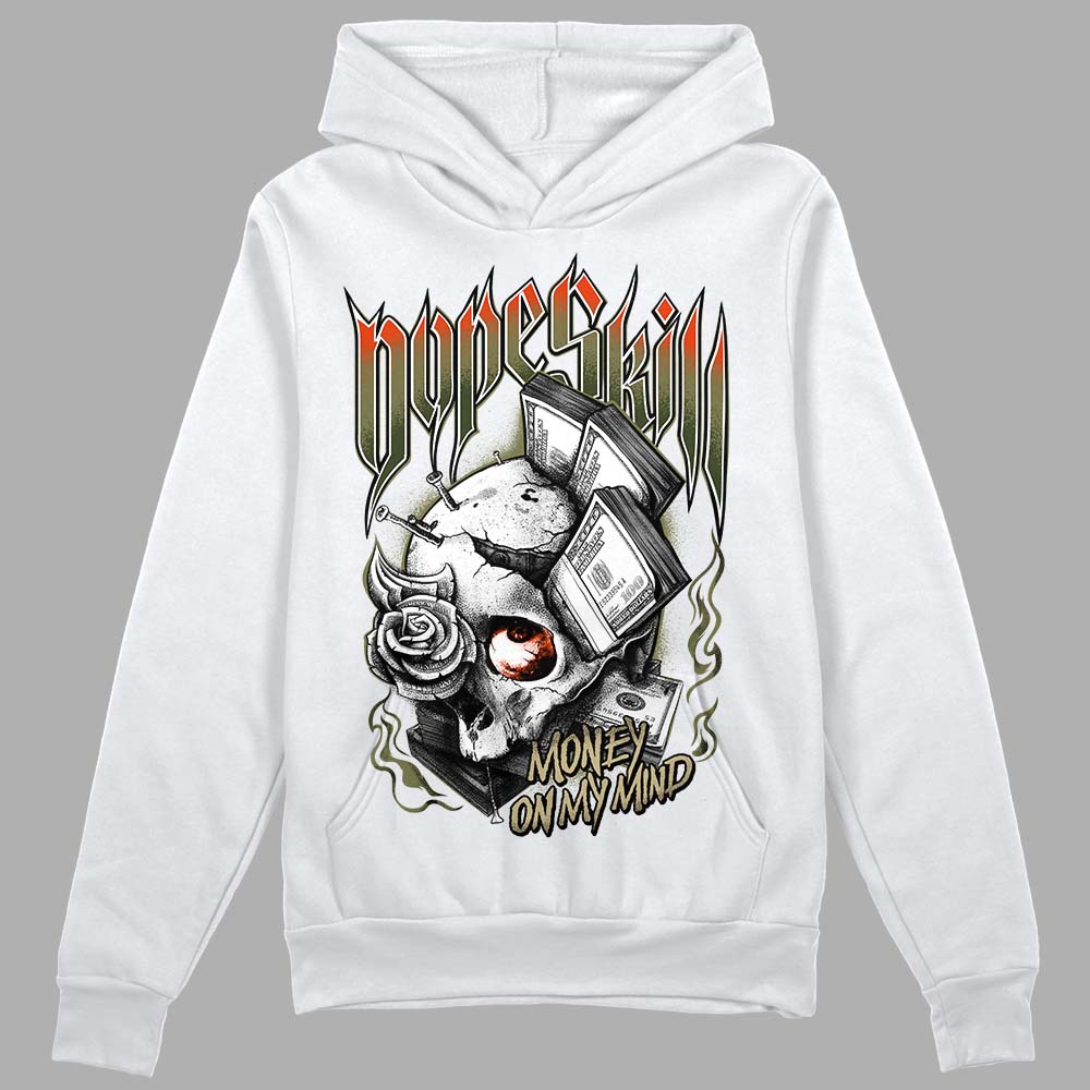 Olive Sneakers DopeSkill Hoodie Sweatshirt Money On My Mind Graphic Streetwear - White