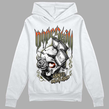 Olive Sneakers DopeSkill Hoodie Sweatshirt Money On My Mind Graphic Streetwear - White