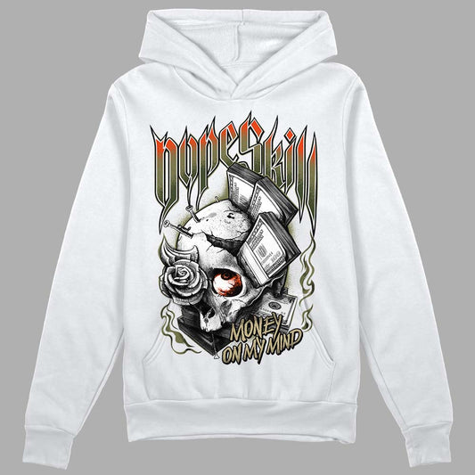 Olive Sneakers DopeSkill Hoodie Sweatshirt Money On My Mind Graphic Streetwear - White