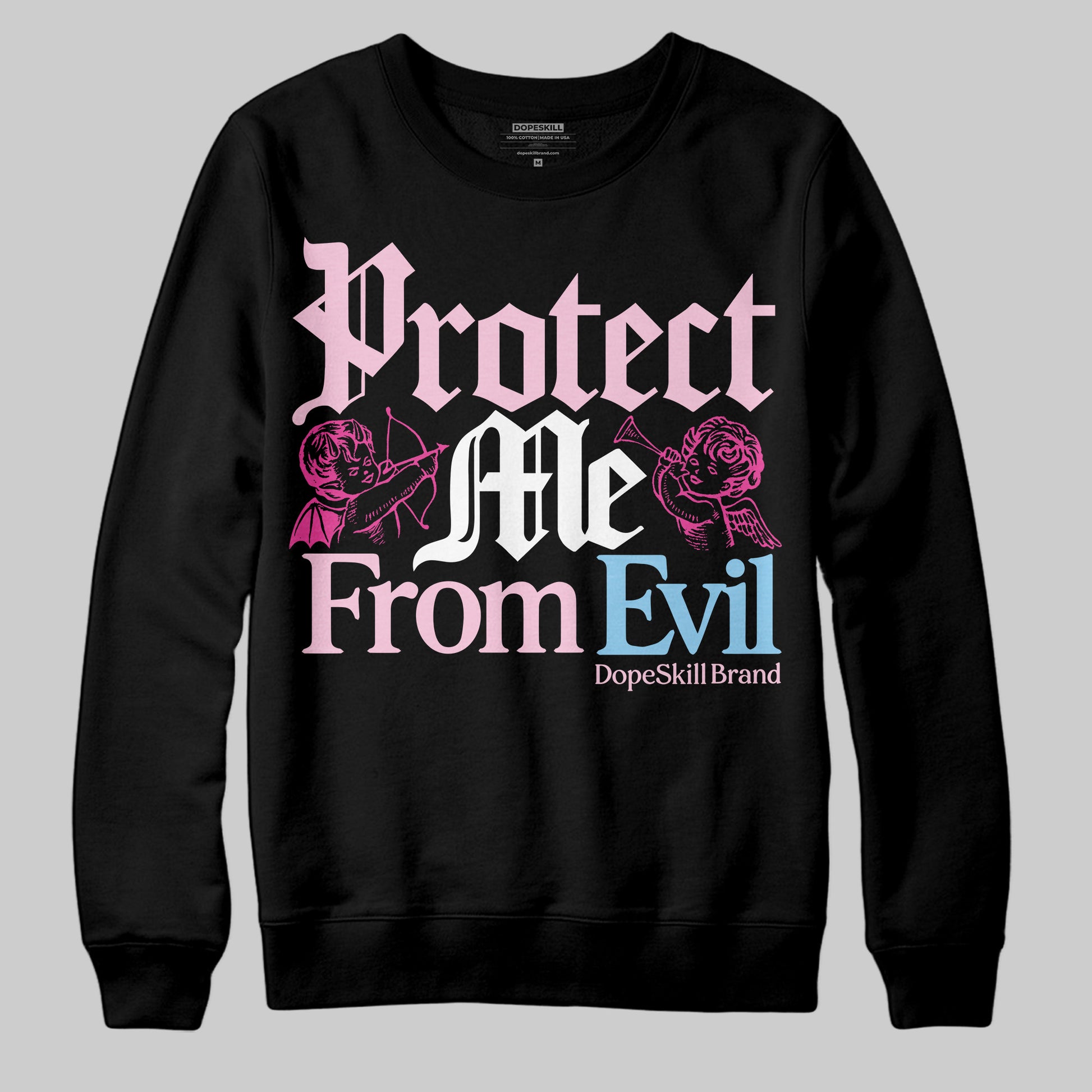 Jordan 6 “Doernbecher” DopeSkill Sweatshirt Protect Me From Evil Graphic Streetwear - Black