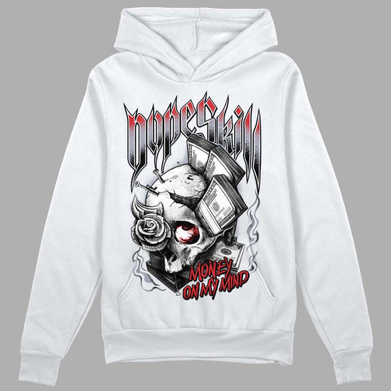 Jordan 4 “Bred Reimagined” DopeSkill Hoodie Sweatshirt Money On My Mind Graphic Streetwear - White