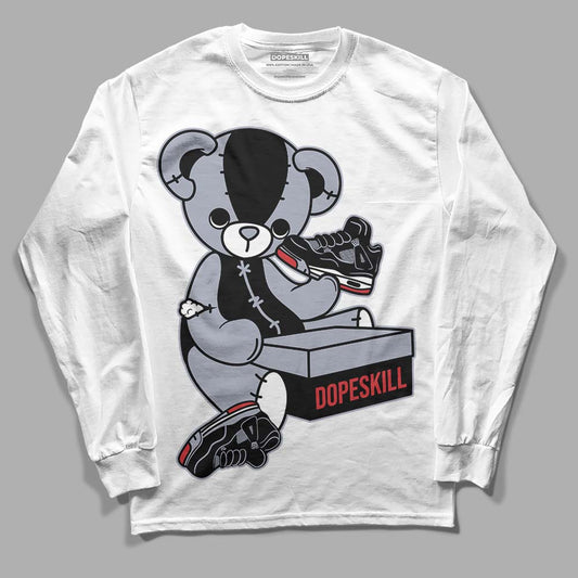 Jordan 4 “Bred Reimagined” DopeSkill Long Sleeve T-Shirt Sneakerhead BEAR Graphic Streetwear - White