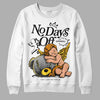 Jordan 4 Thunder DopeSkill Sweatshirt New No Days Off Graphic Streetwear - White