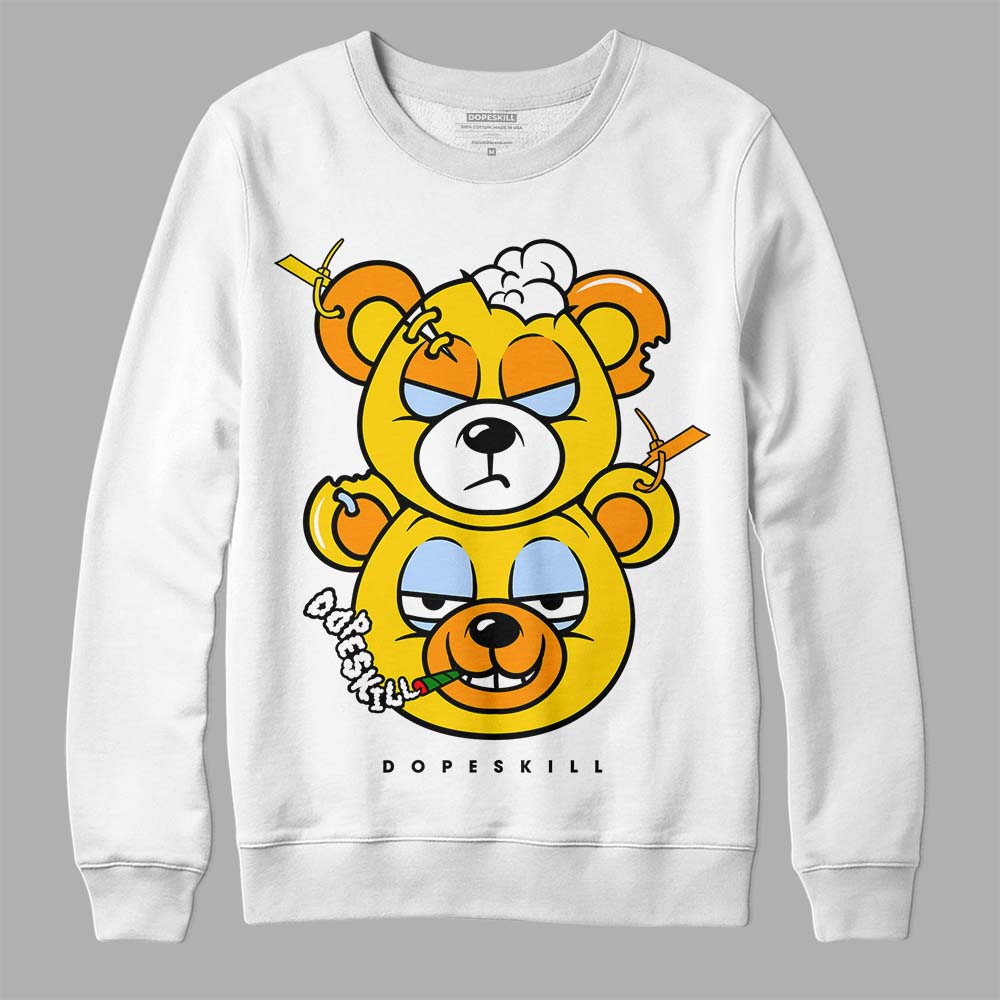 Jordan 6 “Yellow Ochre” DopeSkill Sweatshirt New Double Bear Graphic Streetwear - White 