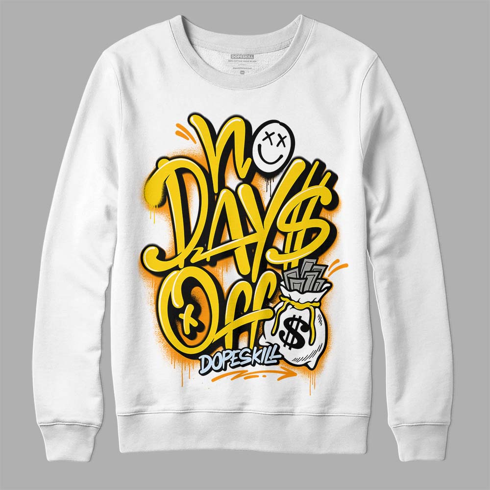 Jordan 6 “Yellow Ochre” DopeSkill Sweatshirt No Days Off Graphic Streetwear - White