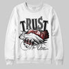 Jordan 4 “Black Cat” (2025) DopeSkill Sweatshirt Trust No One Graphic Streetwear - White
