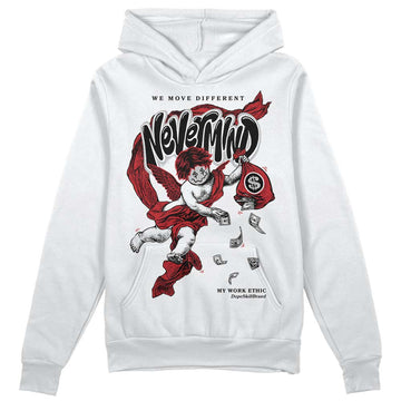 Jordan 12 “Red Taxi” DopeSkill Hoodie Sweatshirt Nevermind Graphic Streetwear - White