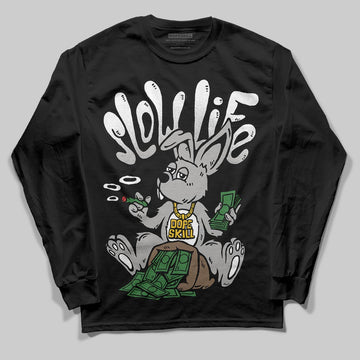 Black and White Sneakers DopeSkill Long Sleeve T-Shirt Slow Life Graphic Streetwear  - Black