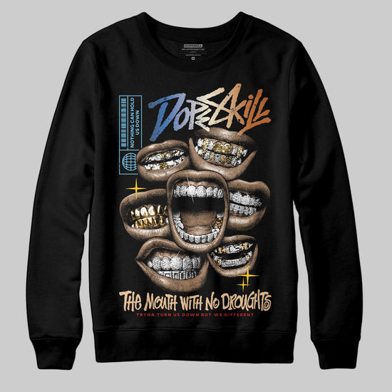 Jordan 17 Retro Low SP Infinite Archives DopeSkill Sweatshirt The Mouth With No Droughts Graphic Streetwear - Black