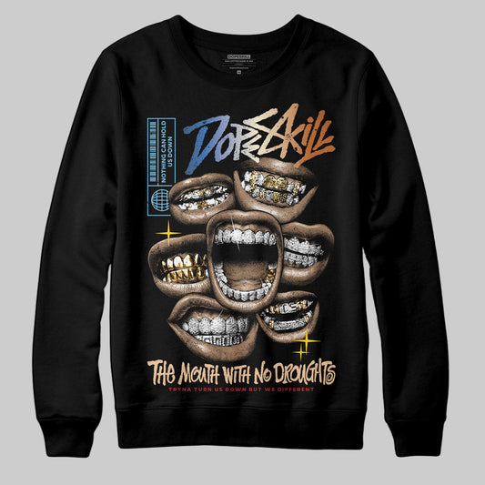 Jordan 17 Retro Low SP Infinite Archives DopeSkill Sweatshirt The Mouth With No Droughts Graphic Streetwear - Black