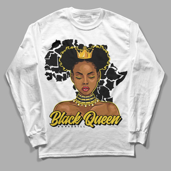 Jordan 4 Tour Yellow Thunder DopeSkill Long Sleeve T-Shirt Black Queen Graphic Streetwear - White