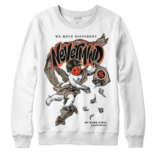 Jordan 1 High OG “Latte” DopeSkill Sweatshirt Nevermind Graphic Streetwear - WHite