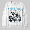 Jordan 11 Retro Legend Blue DopeSkill Sweatshirt Feeling Lucky Graphic Streetwear - White