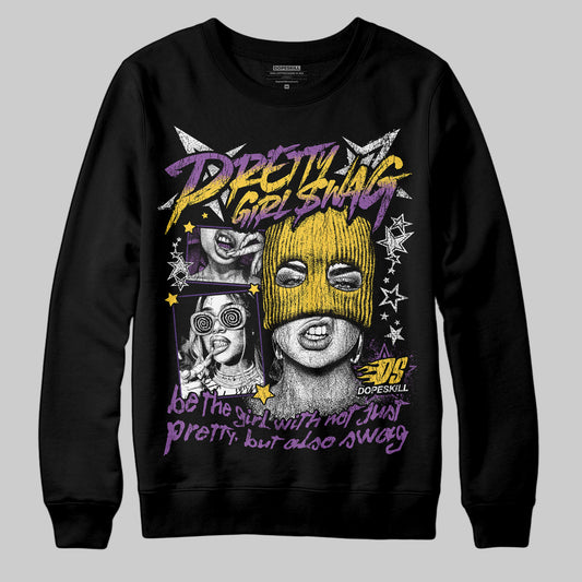 Jordan 12 “Field Purple” DopeSkill Sweatshirt Pretty Girl Swag Graphic Streetwear - Black