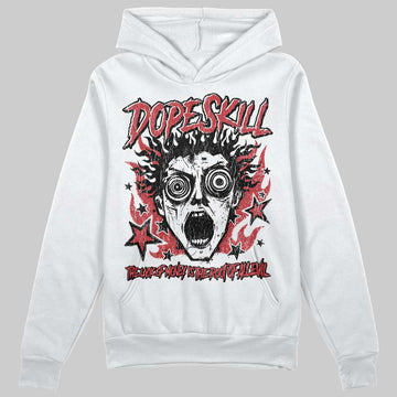 Red Sneakers DopeSkill Hoodie Sweatshirt Root of Evil Graphic Streetwear - White