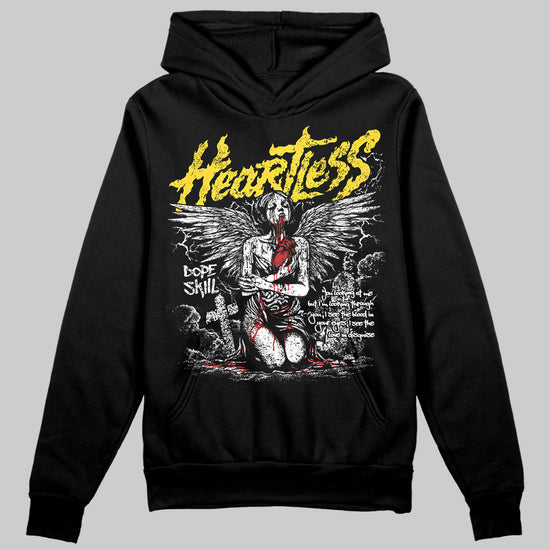 Jordan 4 Thunder DopeSkill Hoodie Sweatshirt Heartless Graphic Streetwear - Black