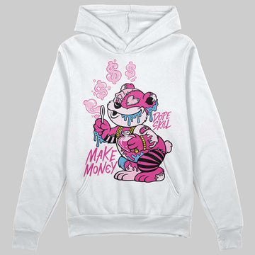 Pink Sneakers DopeSkill Hoodie Sweatshirt Make Money Graphic Streetwear - White