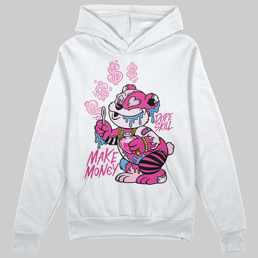 Pink Sneakers DopeSkill Hoodie Sweatshirt Make Money Graphic Streetwear - White
