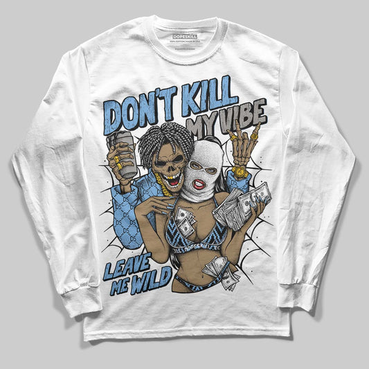 Jordan 12 Retro 'Melo' DopeSkill Long Sleeve T-Shirt Don't Kill My Vibe Graphic Streetwear - White