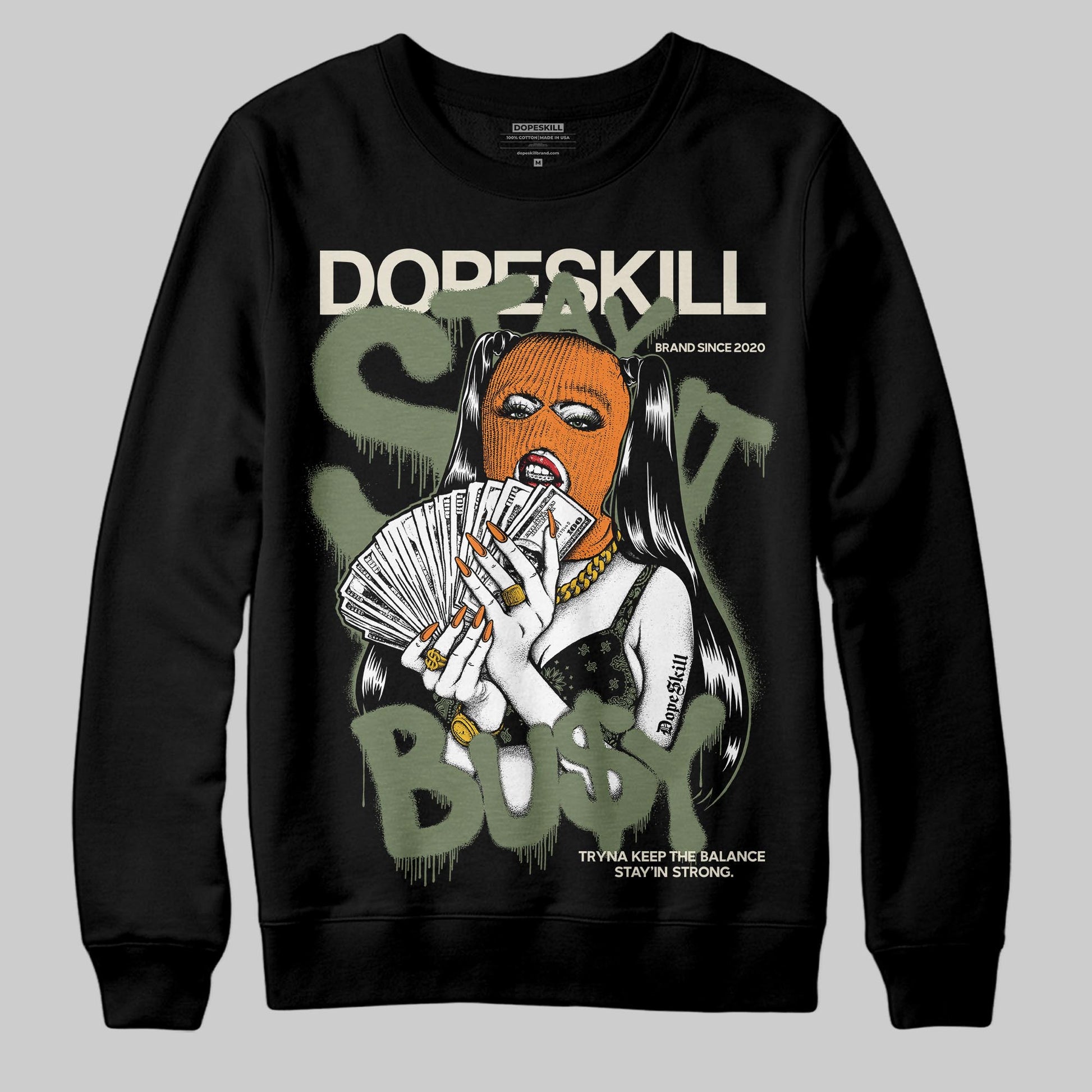 Jordan 4 Retro OG SP Undefeated (2025) DopeSkill Sweatshirt Stay It Busy Graphic Streetwear - Black