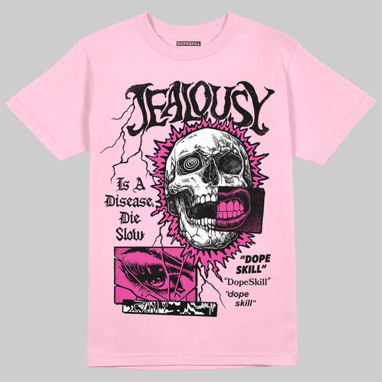 Pink Sneakers DopeSkill T-Shirt Jealousy Graphic Streetwear - Light Pink