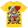 Jordan 4 Thunder DopeSkill T-Shirt Broken Bear Graphic Streetwear - tour Yellow