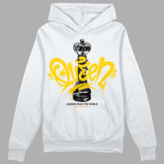 Jordan 6 “Yellow Ochre” DopeSkill Hoodie Sweatshirt Queen Chess Graphic Streetwear - White