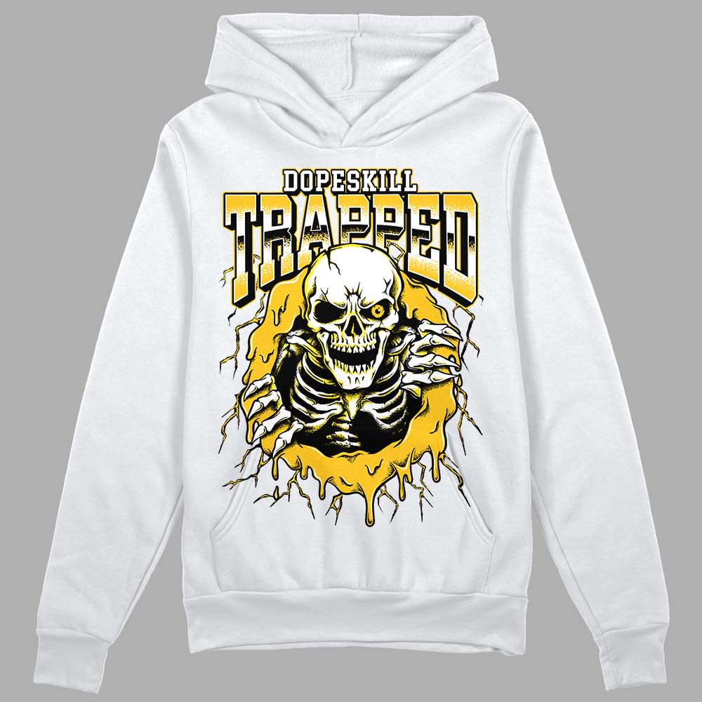 Jordan 4 Retro “Vivid Sulfur” DopeSkill Hoodie Sweatshirt Trapped Halloween Graphic Streetwear - White 