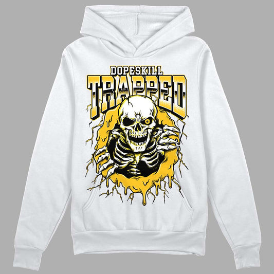 Jordan 4 Retro “Vivid Sulfur” DopeSkill Hoodie Sweatshirt Trapped Halloween Graphic Streetwear - White 