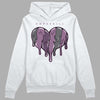 Jordan 2 “Mauve/Off-Noir” DopeSkill Hoodie Sweatshirt Slime Drip Heart Graphic Streetwear - White